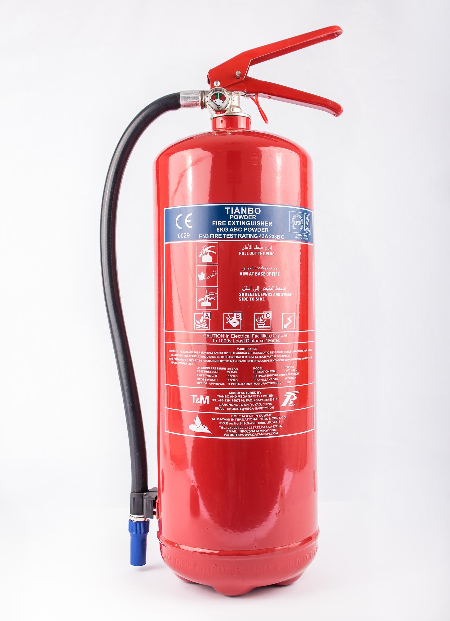 6 KG Dry Powder Fire Extinguisher